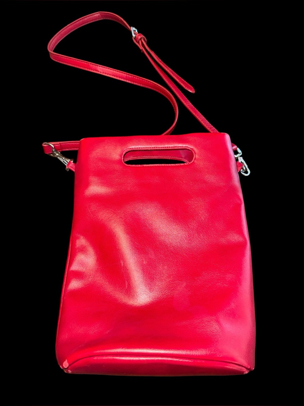 URBAN ORIGINALS Women's red Vegan Leather Bucket Bag #BC1 One Size